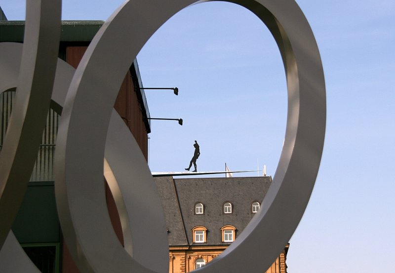 Kunst durch Kunst fotografiert. An der Kunsthalle Mannheim zur Skulpturen Sonderausstellung.