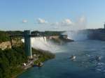 (152'843) - Die Niagara Falls von der Rainbow Brcke aus am 15. Juli 2014 in Niagara Falls/USA und Clifton Hill/Kanada