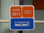 (185'501) - Bus-Haltestelle - Andorra la Vella, Consell d'Europa - am 28.