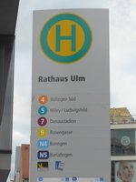 (171'039) - Bus-Haltestelle - Ulm, Rathaus Ulm - am 19. Mai 2016