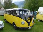 Volkswagen/429466/160283---vw-bus---be-293021 (160'283) - VW-Bus - BE 293'021 - am 9. Mai 2015 in Brienz, Camping Aaregg