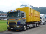Scania/513658/172506---steinauer-bennau---nr (172'506) - Steinauer, Bennau - Nr. 13/SZ 31'669 - Scania am 26. Juni 2016 in Interlaken, Flugplatz