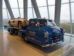 Mercedes/594265/186383---mercedes-benz-rennwagen-schnelltransporter-von-1955 (186'383) - Mercedes-Benz Rennwagen-Schnelltransporter von 1955 (Replika) - Mercedes-Benz Rennabteilung - W 21-6568 - am 12. November 2017 in Stuttgart, Mercedes-Benz Museum