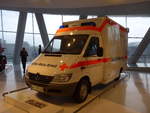 (186'413) - Mercedes-Benz Sprinter 313 CDI Rettungswagen von 2001; DRK Rems-Murr - Nr. 2/83-2/WN-RK 539 - am 12. November 2017 in Stuttgart, Mercedes-Benz Museum
