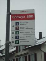 AAGS Schwyz/314133/148151---aags-haltestelle---schwyz-sbb (148'151) - AAGS-Haltestelle - Schwyz, SBB - am 23. November 2013