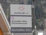 AAGU Altdorf/698908/216549---aagu-haltestelle---gurtnellen-dorf (216'549) - AAGU-Haltestelle - Gurtnellen, Dorf - am 28. April 2020