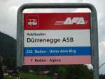 (127'963) - AFA-Haltestelle - Adelboden, Drrenegge ASB - am 11.