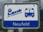(153'485) - AFA-Haltestelle (LenkBus) - Lenk, Neufeld - am 27. Juli 2014
