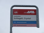 (169'522) - AFA-Haltestelle - Adelboden, Schlegeli, Crystal - am 27. Mrz 2016