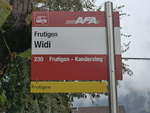 (198'076) - AFA-Haltestelle - Frutigen, Widi - am 1.