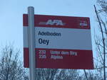 (200'239) - AFA-Haltestelle - Adelboden, Oey - am 25.