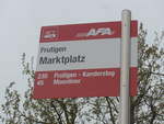 (216'609) - AFA-Haltestelle - Frutigen, Marktplatz - am 1. Mai 2020