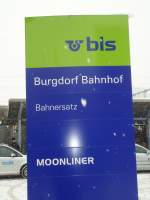 (131'728) - bls-bus-Haltestelle - Burgdorf, Bahnhof - am 28. Dezember 2010