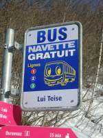 (131'953) - Bus Navette-Haltestelle - Ovronnaz, Lui Teise - am 2. Januar 2011
