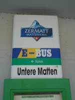 (133'381) - E-Bus-Haltestelle - Zermatt, Untere Matten - am 22.