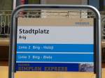 (149'680) - Ortsbus-Haltestelle - Brig, Stadtplatz - am 20. April 2014