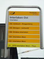 (131'842) - PostAuto-Haltestelle - Interlaken, Interlaken Ost - am 30.