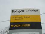 (132'417) - PostAuto-Haltestelle - Bolligen, Bahnhof - am 24. Januar 2011