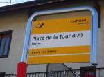 (132'485) - PostAuto-Haltestelle - Leysin, Place de la Tour d'A - am 6.