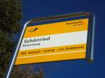 (137'012) - PostAuto-Haltestelle - Schnried, Birkenweg - am 25.