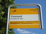 (140'492) - PostAuto-Haltestelle - Yvonand, Pr Htel de Ville - am 16. Juli 2012