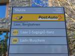 (167'961) - PostAuto-Haltestelle - Laax, Bergbahnen - am 26.