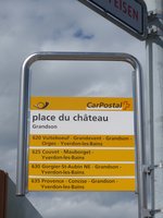 (172'966) - PostAuto-Haltestelle - Grandson, place du chteau - am 13. Juli 2016