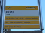 PostAuto/516070/173016---postauto-haltestelle---orbe-poste (173'016) - PostAuto-Haltestelle - Orbe, poste - am 15. Juli 2016