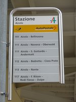 (174'983) - PostAuto-Haltestelle - Airolo, Stazione - am 18. September 2016