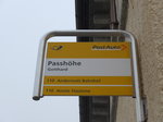 PostAuto/526256/175017---postauto-haltestelle---gotthard-passhoehe (175'017) - PostAuto-Haltestelle - Gotthard, Passhhe - am 18. September 2016