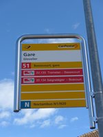 (175'391) - PostAuto-Haltestelle - Glovelier, Gare - am 2. Oktober 2016