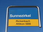 (176'794) - PostAuto-Haltestelle - Rickenbach Sulz, Sunnezirkel - am 28. November 2016