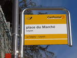 (187'951) - PostAuto-Haltestelle - Leysin, place du March - am 14.