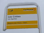 (188'394) - PostAuto-Haltestelle - Les Agettes, Les Crtes - am 11.