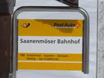 PostAuto/603054/188471---postauto-haltestelle---saanenmoeser-bahnhof (188'471) - PostAuto-Haltestelle - Saanenmser, Bahnhof - am 12. Februar 2018