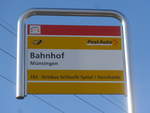 PostAuto/648065/201472---postauto-haltestelle---muensingen-bahnhof (201'472) - PostAuto-Haltestelle - Mnsingen, Bahnhof - am 4. Februar 2019