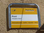 PostAuto/671296/208301---postauto-haltestelle---simplon-dorf (208'301) - PostAuto-Haltestelle - Simplon Dorf, Post - am 3. August 2019