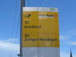 (214'341) - PostAuto-Haltestelle - Laufen, Bahnhof - am 16.