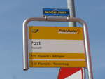 PostAuto/695429/215576---postauto-haltestelle---flamatt-post (215'576) - PostAuto-Haltestelle - Flamatt, Post - am 27. Mrz 2020