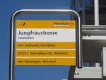 PostAuto/697187/216085---postauto-haltestelle---interlaken-jungfraustrasse (216'085) - PostAuto-Haltestelle - Interlaken, Jungfraustrasse - am 15. April 2020