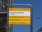 (216'086) - PostAuto-Haltestelle - Interlaken, Jungfraustrasse - am 15. April 2020