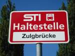 (128'204) - STI-Haltestelle - Steffisburg, Zulgbrcke - am 1.