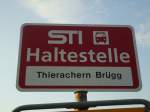 (133'306) - STI-Haltestelle - Thierachern, Thierachern Brgg - am 16.