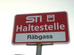 (133'310) - STI-Haltestelle - Thierachern, Rbgass - am 16. April 2011