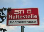 (133'357) - STI-Haltestelle - Gwatt, Bodmerstrasse - am 21. April 2011