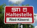 (133'872) - STI-Haltestelle - Unterlangenegg, Ried-Kserei - am 28.