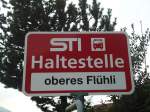 (136'616) - STI-Haltestelle - Steffisburg, oberes Flhli - am 17. Oktober 2011