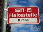 (136'761) - STI-Haltestelle - Goldiwil, Kirche - am 20.