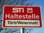 (136'796) - STI-Haltestelle - Lngenbhl, Trli/Weiermatt - am 22. November 2011