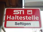 STI Thun/284482/136802---sti-haltestelle---seftigen-seftigen (136'802) - STI-Haltestelle - Seftigen, Seftigen - am 22. November 2011